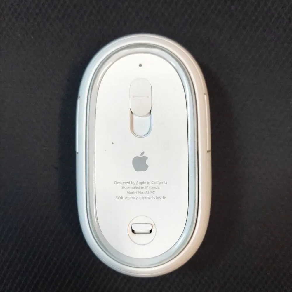 Apple Wireless Mighty Mouse A1197 Bluetooth Laser Scroll Ball White *Tested